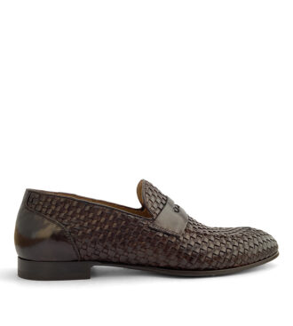 hand woven calfskin loafers