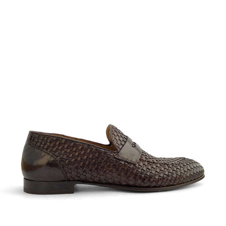 hand woven calfskin loafers