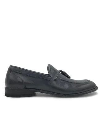 washed calfskin loafers with tassels