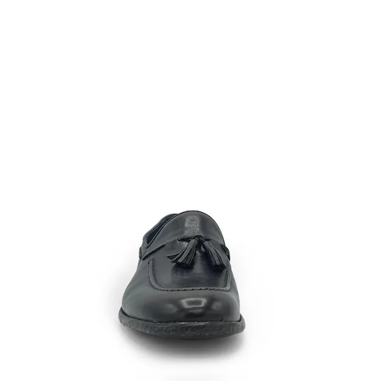 washed calfskin loafers with tassels