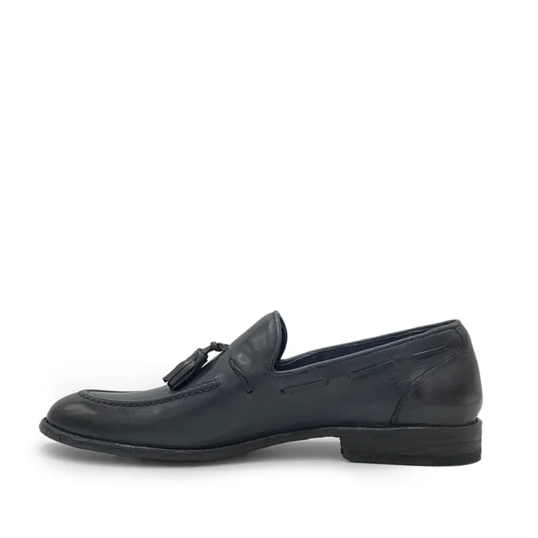 washed calfskin loafers with tassels
