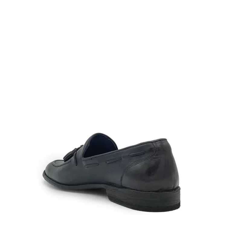 washed calfskin loafers with tassels