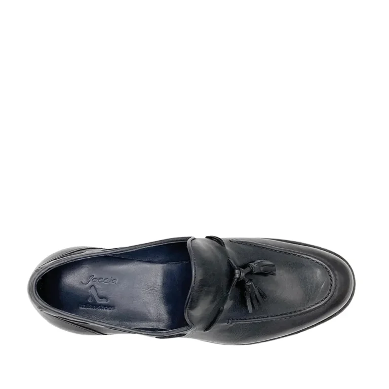 washed calfskin loafers with tassels
