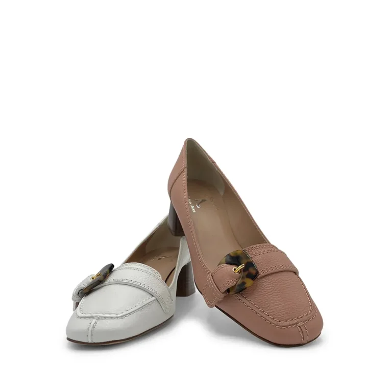 calfskin heeled loafers