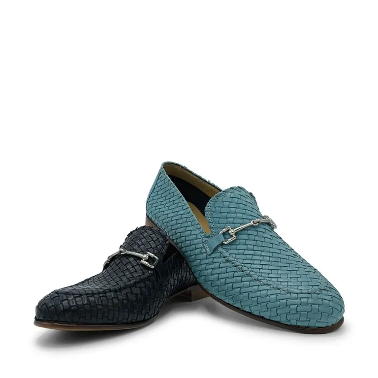 hand woven loafers with horsebit