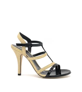 patent calf + suede sandals