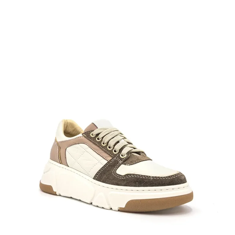 suede + quilted calfskin sneakers
