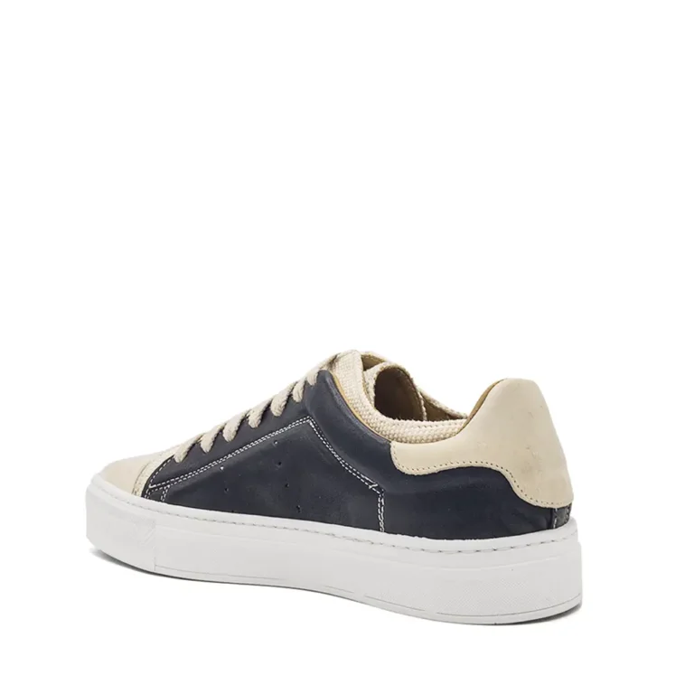 calfskin + canvas sneakers