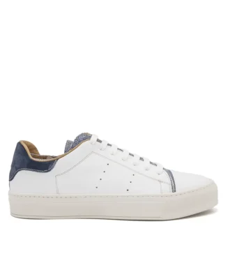 calfskin + canvas sneakers