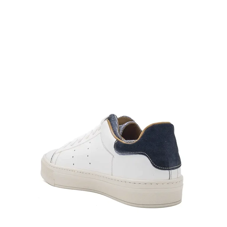 calfskin + canvas sneakers