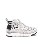 python print calfskin see-through sneakers