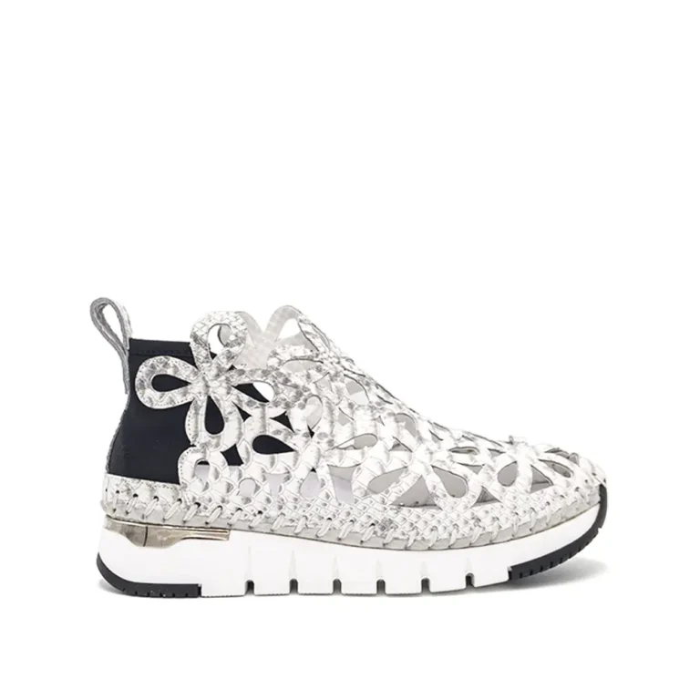 python print calfskin see-through sneakers