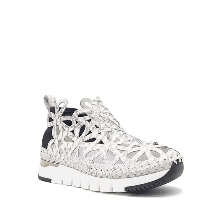 python print calfskin see-through sneakers