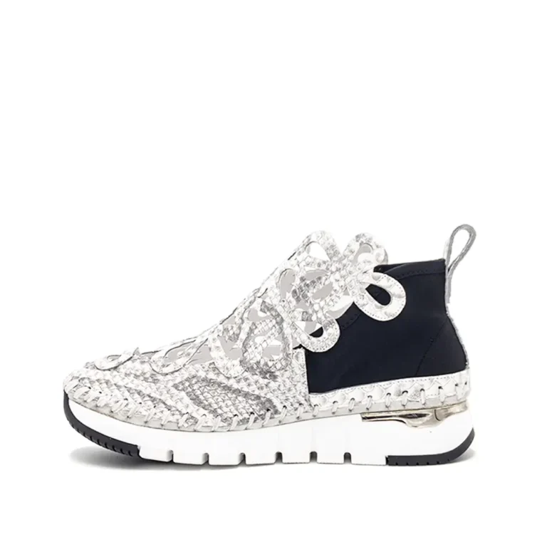 python print calfskin see-through sneakers