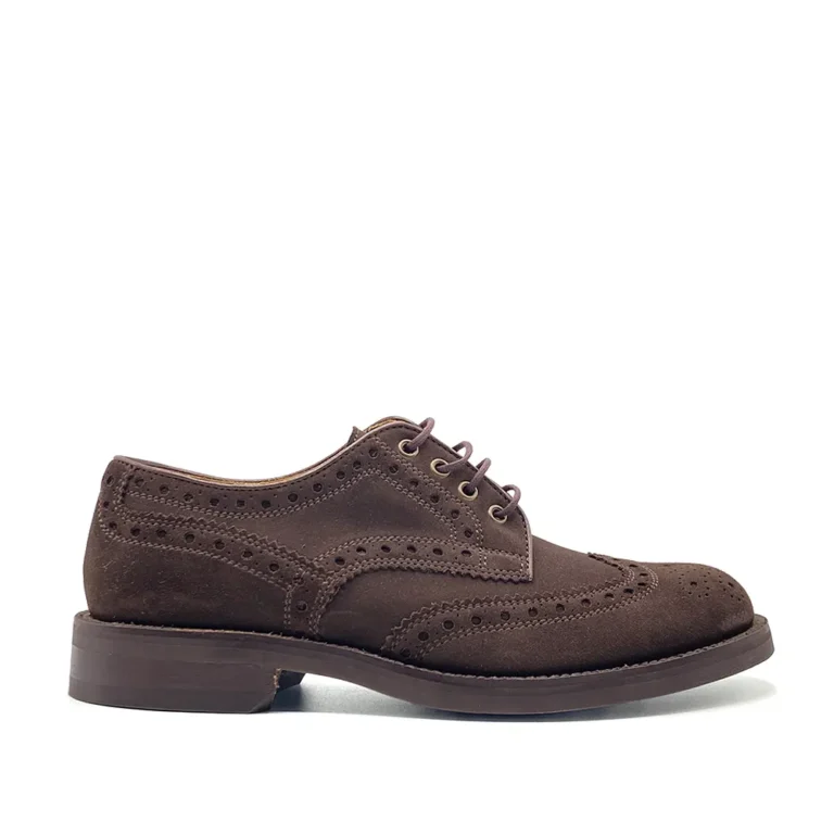 handmade suede derby brogues