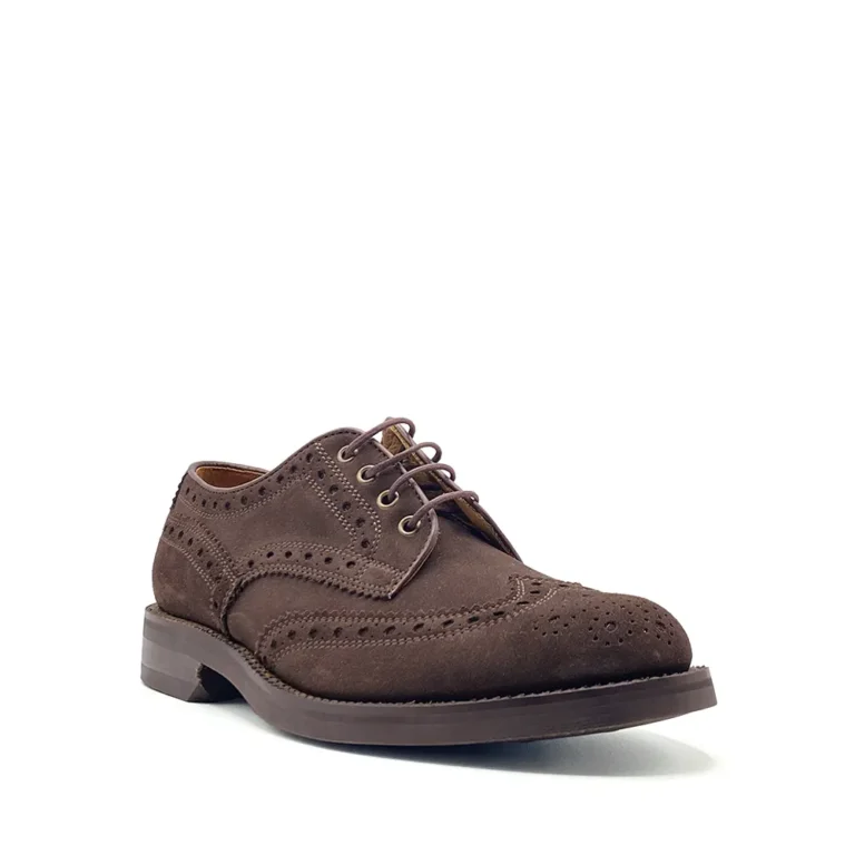 handmade suede derby brogues