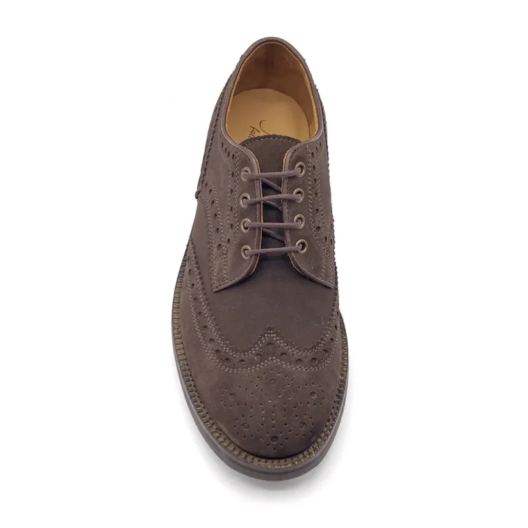handmade suede derby brogues
