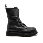 sheepskin combat boots