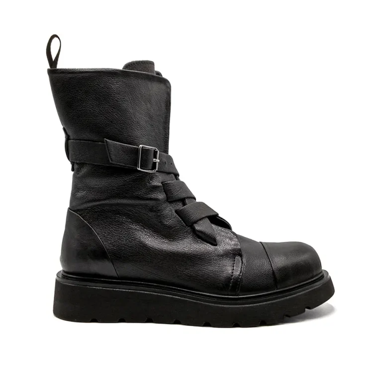 sheepskin combat boots