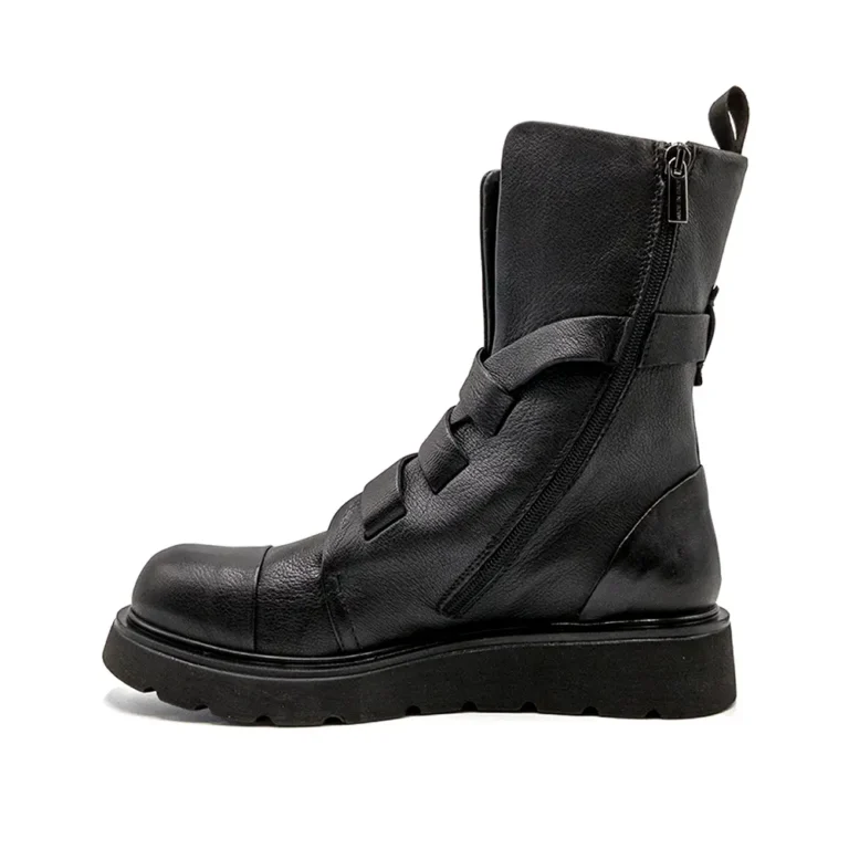 sheepskin combat boots