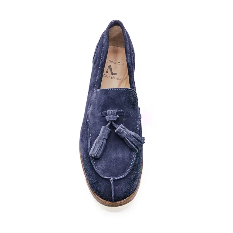 suede loafers with tassels