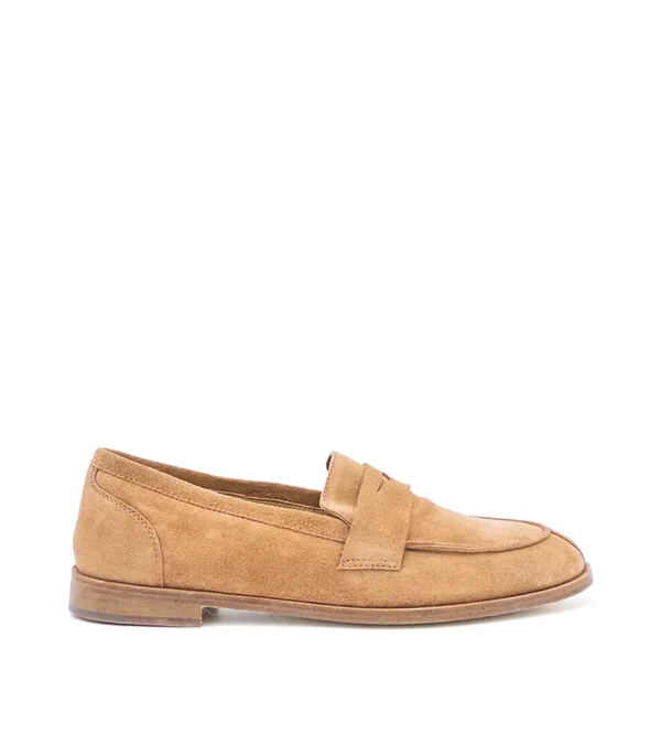 washed suede loafers
