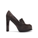 heeled platform loafers